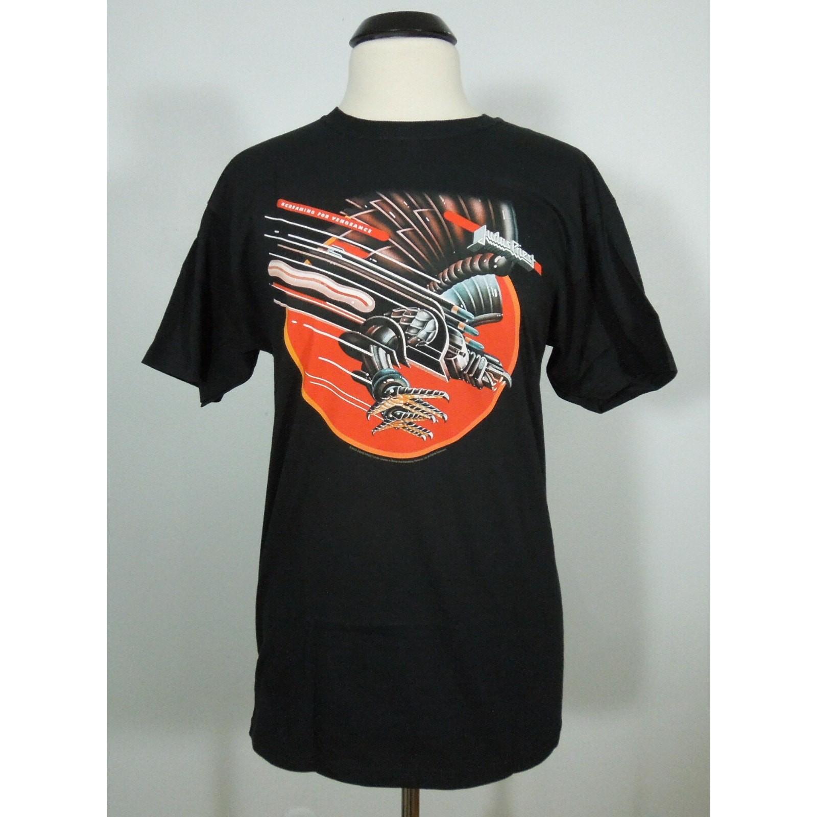 JUDAS PRIEST Screaming For Vengeance XL Official T-Shirt Black Mens Band Logo Unisex T-Shirt S
