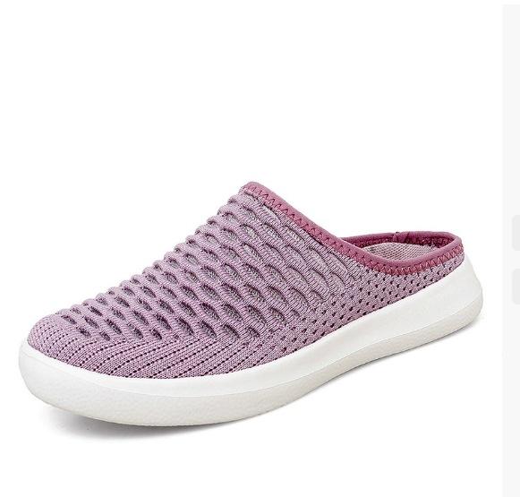 Letnie siatkowe półkapcie bez pięty główka buta leniwe codzienne buty duże rozmiary