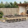 Vidaxl 17-Cz. Garden Furniture Set With Cushions, Mixed Beige