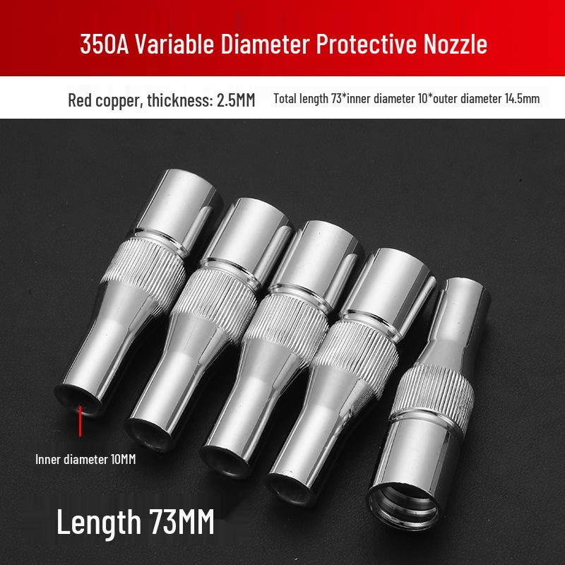 MIG Welding Accessory Set: Gas Shielded Gun, 350 Nozzle, 200 Sleeve, 500A Copper Conductive Tip.