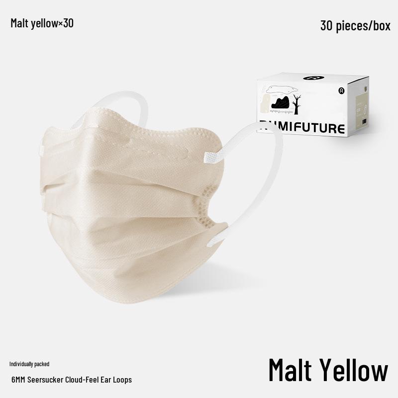 Butterfly-Shaped Golden Wind & Jade Dew Adult Disposable Mask, 3-Layer Protection, Spring/Summer 2025