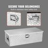 Heavy Duty Aluminum Truck Bed Tool Box, Diamond Plate Tool Box with Side Handle and Lock Keys, Storage Tool Box Chest Box Organizer for Pickup, Truck