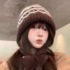 Jacquard Bag Hat Women's Autumn and Winter High End Style Colorful Knitted Hat  Thickened Warm Ear Protecting Woolen Hat