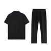 Li Ning Logo Print Simple Fashion Quick-Dry Breathable Comfortable Versatile Polo Shirt Short Sleeve Casual Sports Set Unisex sets YPLT027-1+AKLU881-1