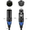 30cm XLR Audio Adapter Cable 3Pin Male to 5Pin Female & 3Pin Female to 5Pin Male Balanced Signal Cord For Microphone DMX Stage Light Audio Equipment