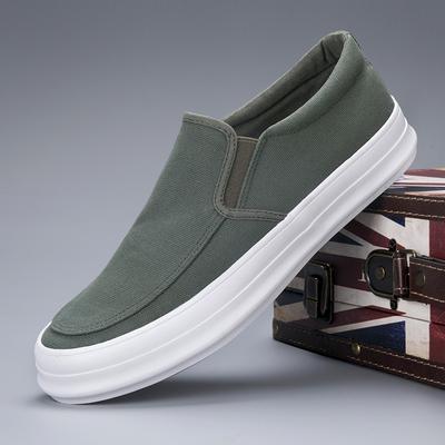 Spring New Men's Shoes Breathable and Trendy Canvas Shoes Old Beijing Thick-soled Casual Shoes One Foot Flat-soled Shoes Men