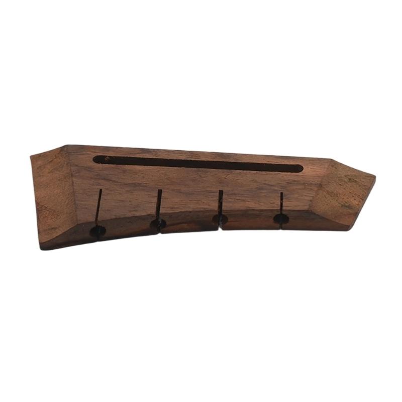 

Premium Curved Wood Ukulele Bridge Smooth Vintage Guitar Bridge Replacement for 4 String Instruments 1
