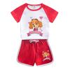 Paw Patrol Girls' Stylish Summer Outfit Set – 2022 Fashionable Short-Sleeve Two-Piece for Small & Medium Children