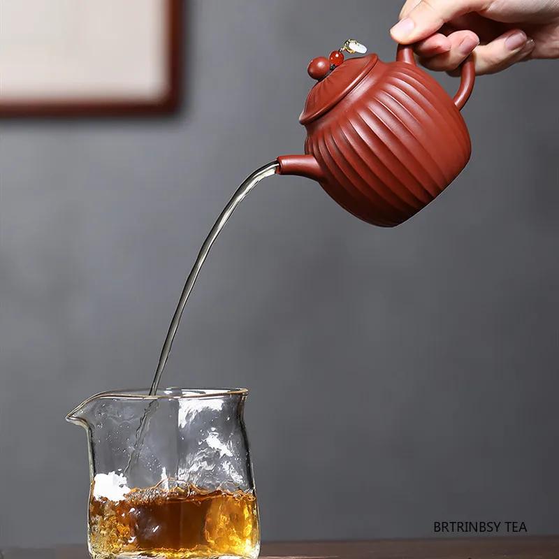 Chinese Tradition Yixing Purple Clay Teapot Raw Ore Dahongpao Beauty Tea Pot Household Handmade Kettle Zisha Tea Set 260ml