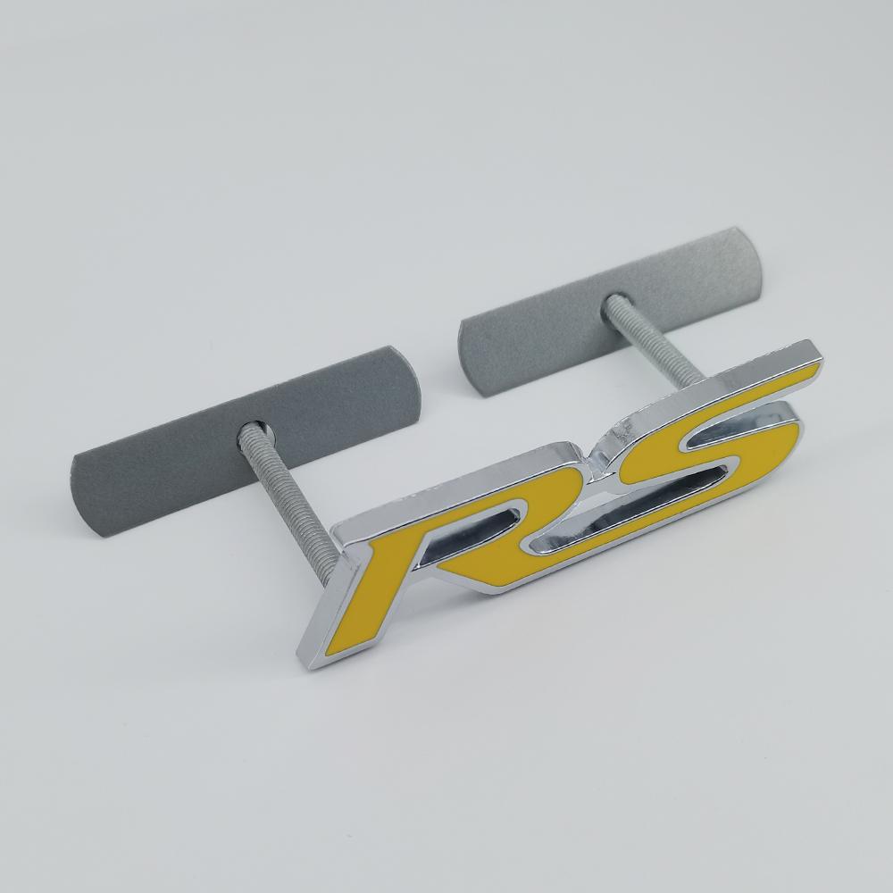MPC4 3D Metal Logo RS Emblem Letters Car Front Grille Badge Rear Trunk Sticker For Honda Civic City Fit Shuttle Jazz Car Acceessories