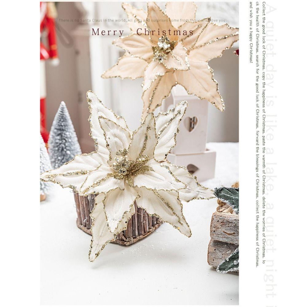26cm Christmas Artificial Flowers DIY Decoration Xmas Tree Decorations New Fake Flower Xmas
