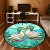 1pc Ducks Pond Round Chair Mat Office Area Rug - Non-Slip, Floor Mat for Office, Bedroom, Ideal Home Decor Gift C0112138