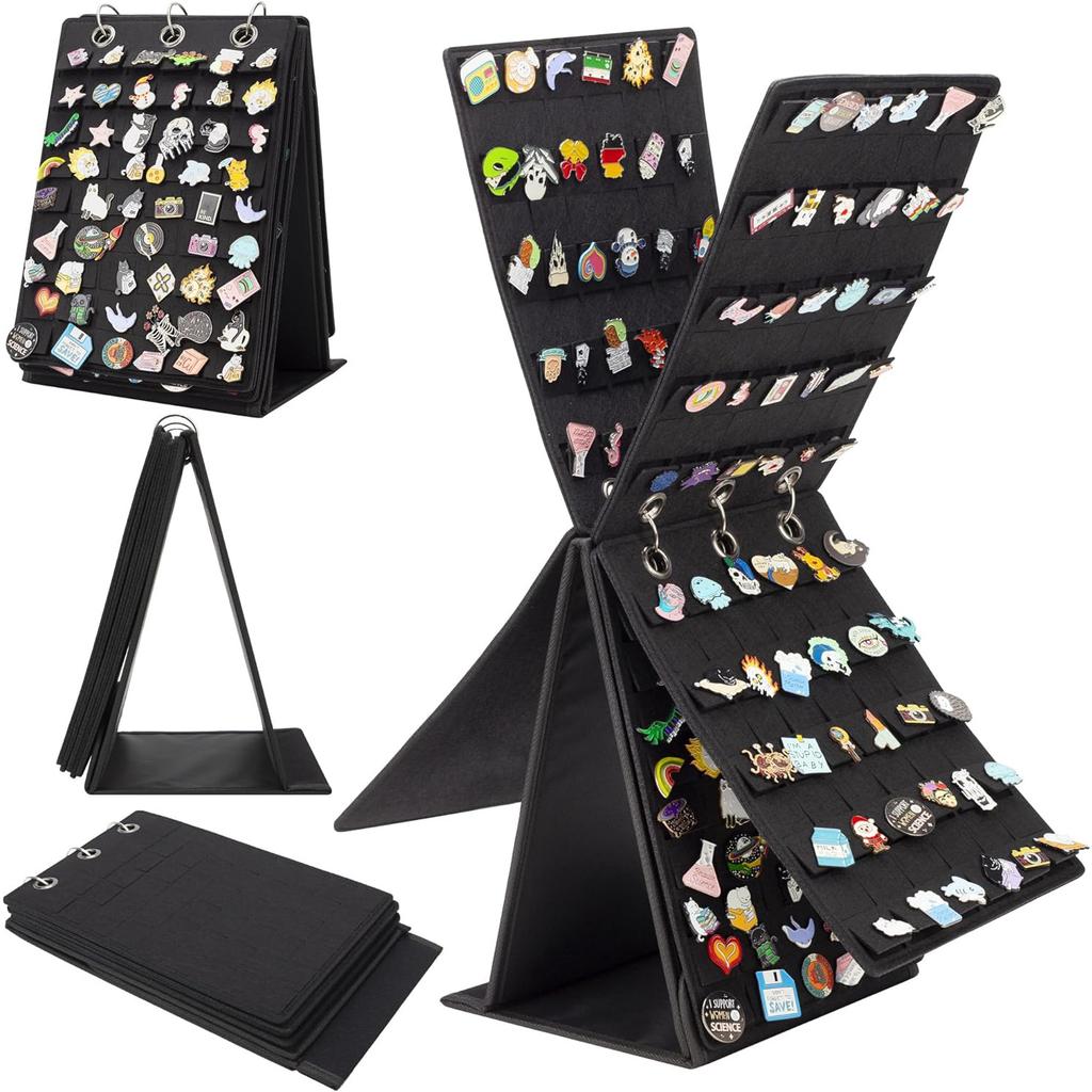 Badge Display Stand Felt Pin Organizer Enamel Brooch Storage Decorative Display For Pins Badges Collectibles And More Ideal For Home Office Or Gifts