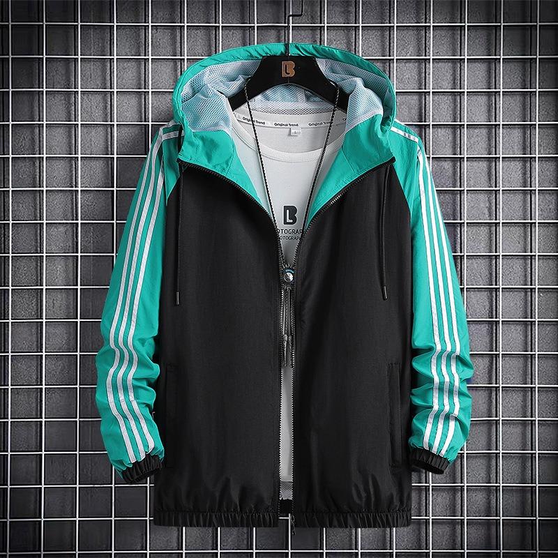 Spring Jacket Men's Youth Sports Tops Casual Hooded Cardigan Jackets Casual All-match Men's Clothing