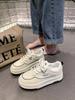 Popular little white shoes women's summer 2025 new shoes versatile thick baseplate shoes casual shoes women's sports shoes round head