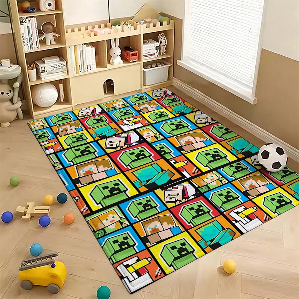 Minecraft Blood Moon Adventure Rectangular Rug Nonslip Thick Carpet For Living Room Bedroom Office Home Decor Memorial Gift