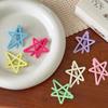 2pcs Candy Color Metal Star Hair Side Clips Hairpins Girls Sweet Colorful Barrettes for Baby Cute Children Styling Accessories