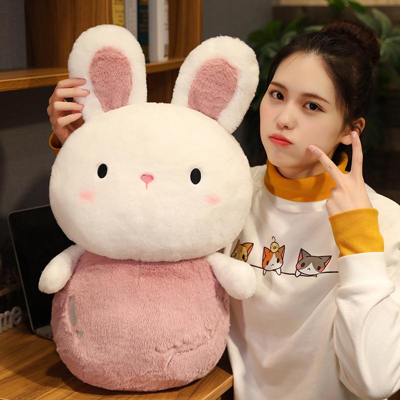 Super Soft Plush Rabbit Doll - Cute Hugging Cushion for Sleep