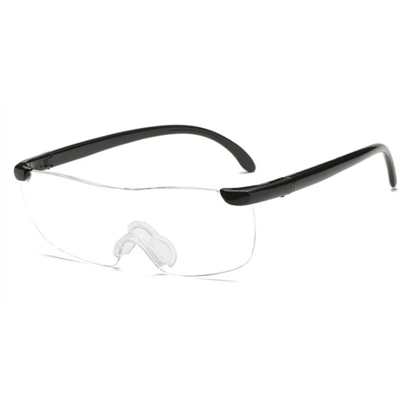 1.6 Times Magnification Men Reading Glasses Rimless Big Vision Magnifying Portable Plastic Presbyopia Glasses Women Diopter 250