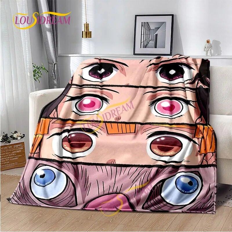 Japanese Cartoon Series Blanket Living Room Bed Sofa Travel 3D Demon Slayer Blanket Cartoon Home Office Hiking Gift