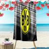 Vibrant BVB Emblem Background Beach Towel Outdoor Camping Beach Outdoor Pool Towel Quickdrying Swim Towel Swim Travel and Vacation Towels Beach