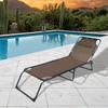 Chaise Longue Pliante Marron | Chaise Longue Jardin Exterieur 190 X 27 X 58 Cm | Chaises Longues Pliantes Extérieur - Marbueno