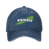 Fendt Unisex WomenBaseball Cap Distressed Denim Hats Vintage Outdoor Workouts Adjustable Snapback