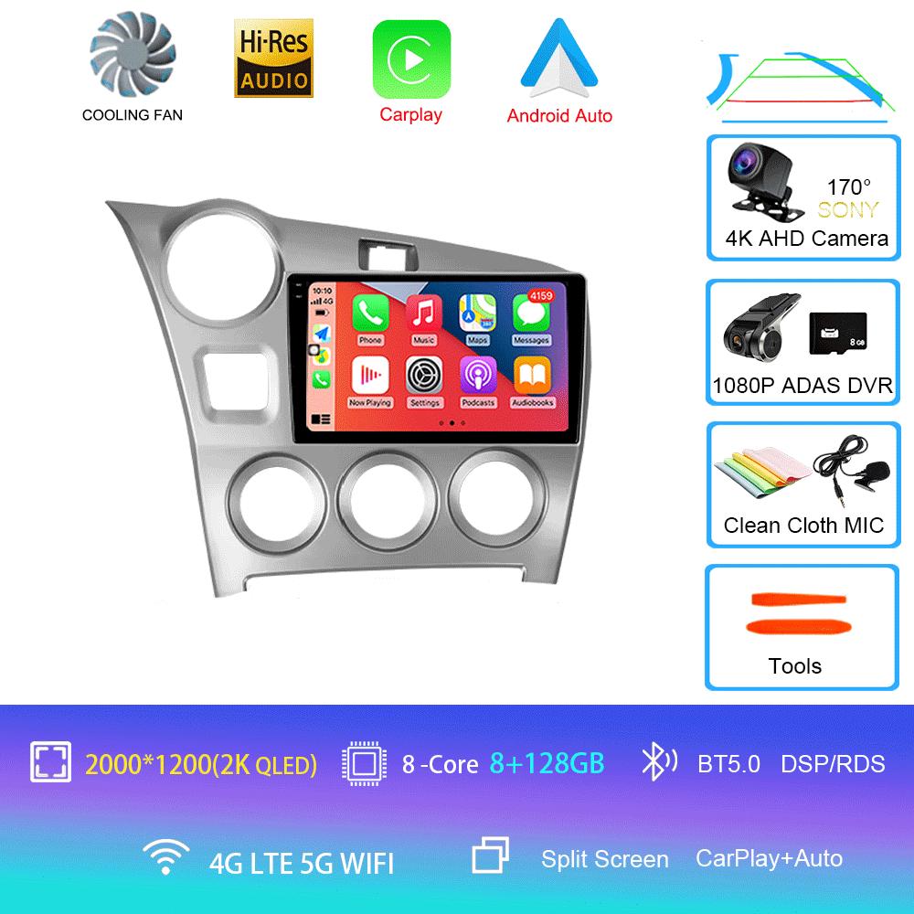 Android 14 Carplay Auto For Toyota Matrix 2 E140 2008 2009 2010 2011 2012 2013 2014 Car Radio Multimedia Player Navigation GPS