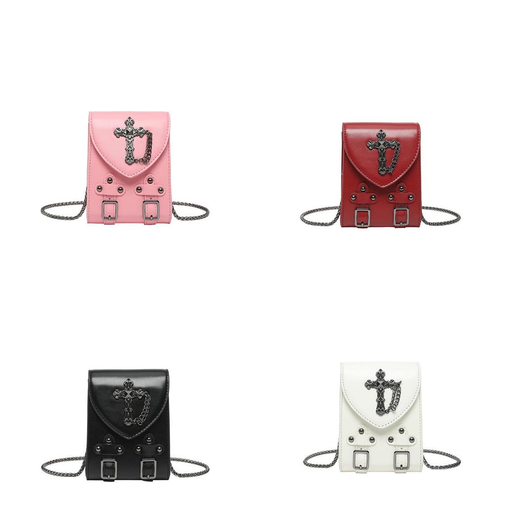 Pu Small Square Bag With Studs For Womens Daily Casual Use