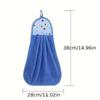 3pcs Coral Velvet Bathroom Supplies Soft Hand Towel Absorbent Cloth Dishcloths Hanging Cloth Kitchen Accessories 30*38cm