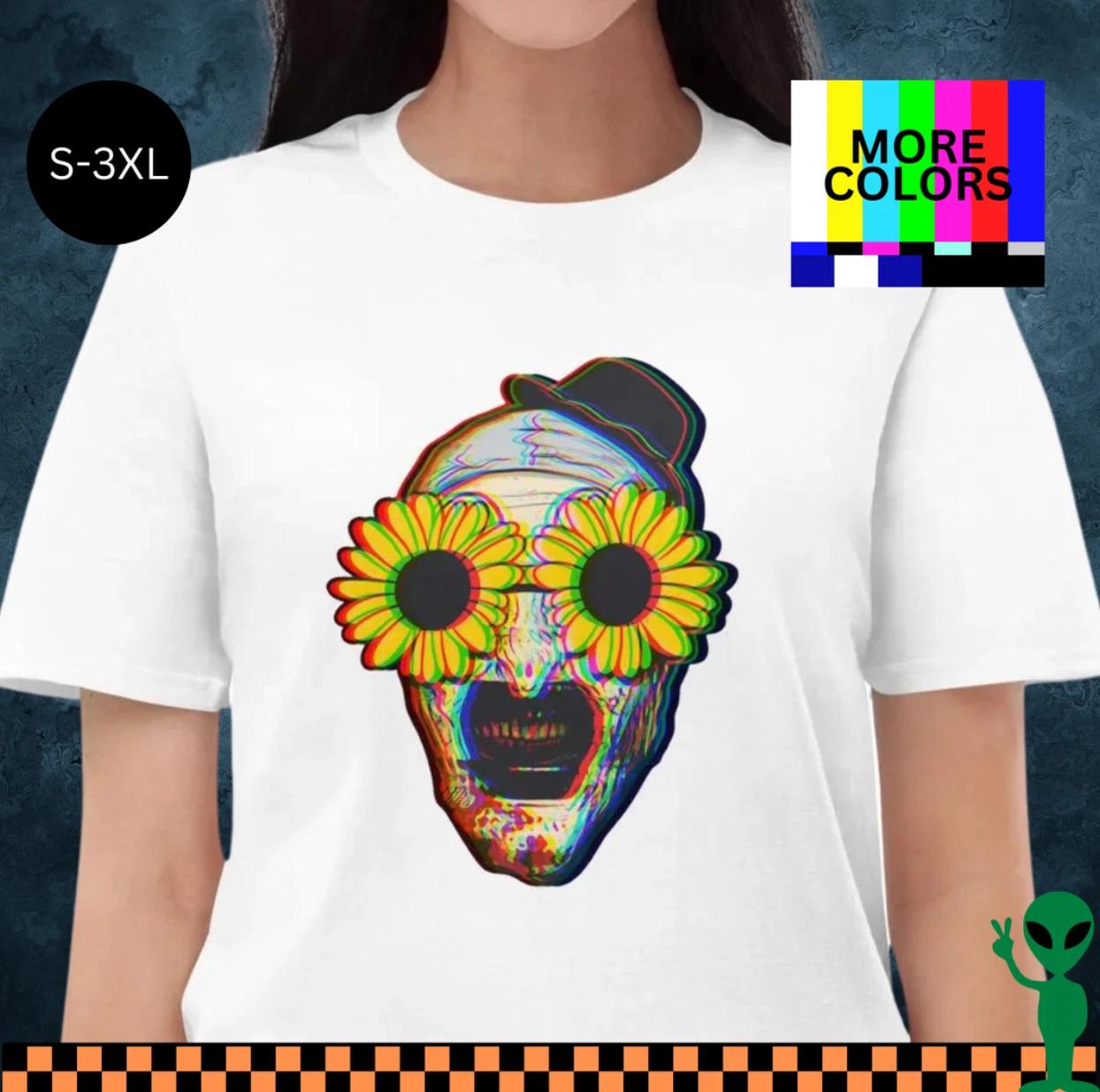 Terrifier Art the Clown Shirt Horror Movie Villain Tee Halloween Slasher Graphic XL