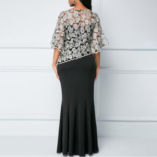 Dámské spodničky společenské šaty velké velikosti Krajka Patchwork Dámské volánky Vidět korýtkové šaty na večerní párty