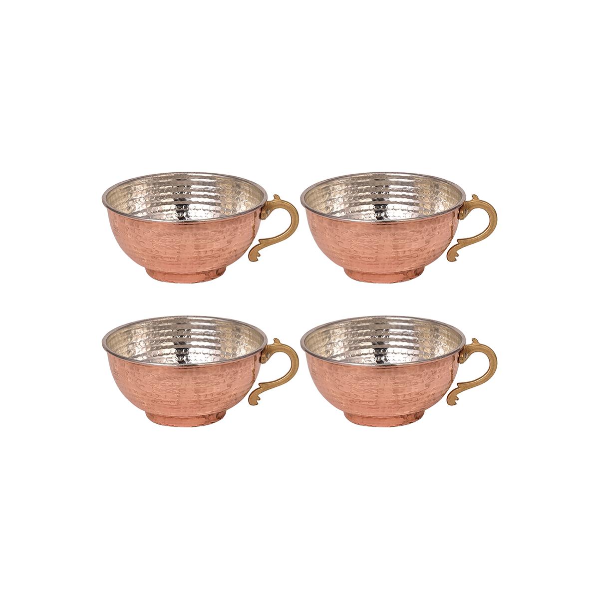 

Turna Copper Pınarbaşı Чаша для айрана Кованая машина 500 мл Набор из 4 красных Turna0502-41