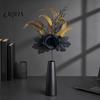 Halloween Vase Filler Flowers Bouquet Decorations, Black Artificial with Pumpkin Rose Eucalyptus Maple Leaf Flower Stems Floral Stems, Indoor Branches