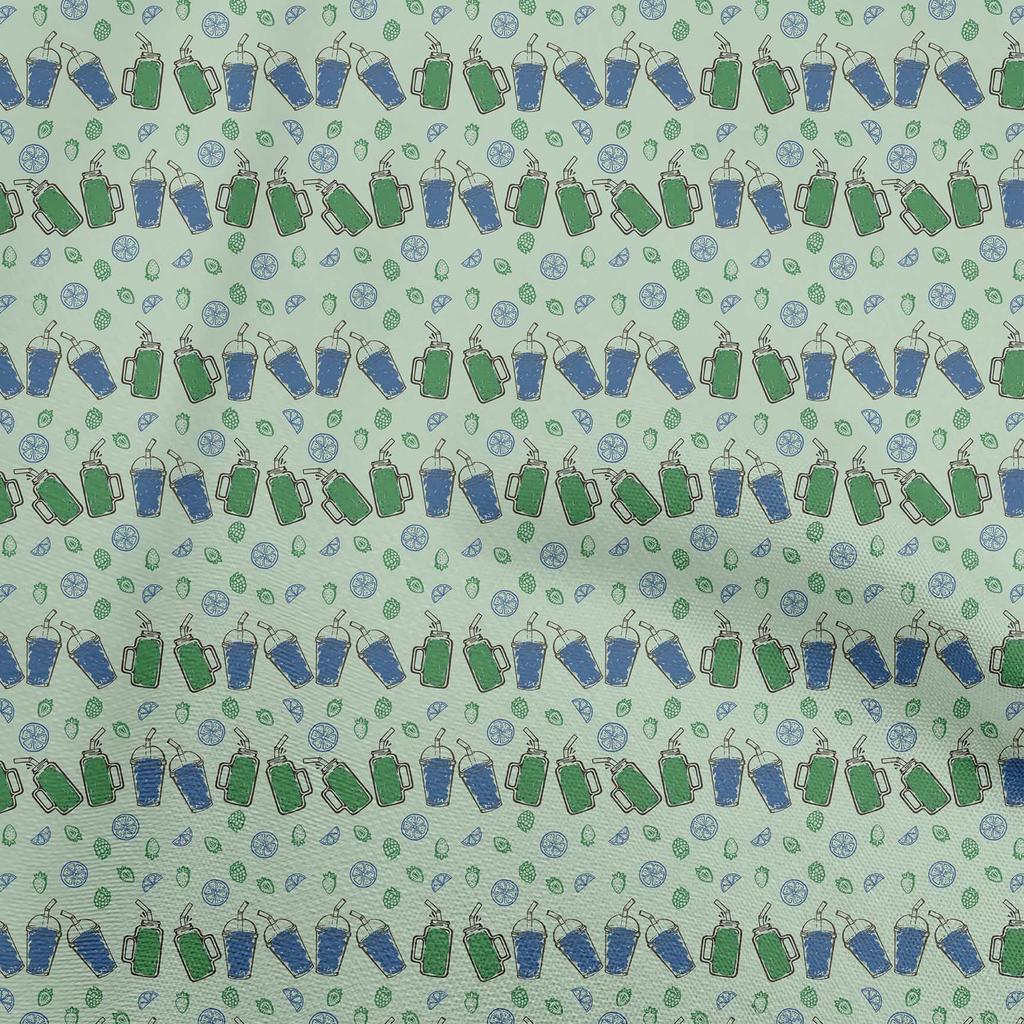 oneOone Cotton Poplin Light Gray Fabric Fruits Diy Clothing Quilting Fabric Print Fabric By Yard 42 Inch
