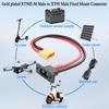 XT90E-M Male to XT90 Male Cable 30cm 10AWG Gold Plated with Bulkhead Mount, Dust Cap – RC Adapter for Lipo Batterie