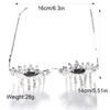 Trendy Eyeglass Frame with Exquisite Diamong Inlay Face Jewelry Accessories Unique Frameless Style Adornment for Women