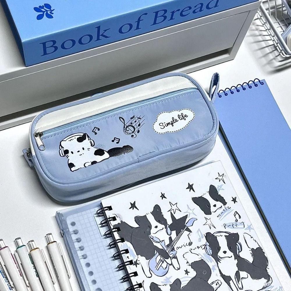 Multifunctional Music Cat Pencil Case Capybala Zipper Pencil Bag  School Supplies