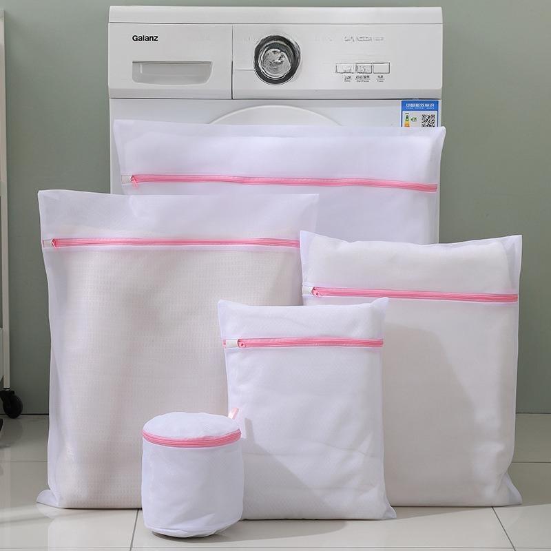 

1pc Laundry Bags Mesh Clothing Care and Washing Bag Set Large Mesh Bra Washing Clothes Net Bag S рожевий