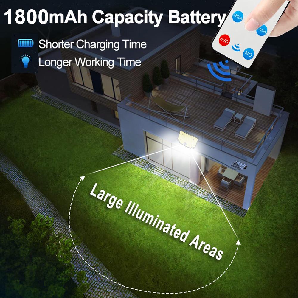 Solar Security Light Outdoor Garden 243 LED Solar Dual PIR Motion Sensor Light 3 Modes Solor Powered Wall Lights for Garden Fenc