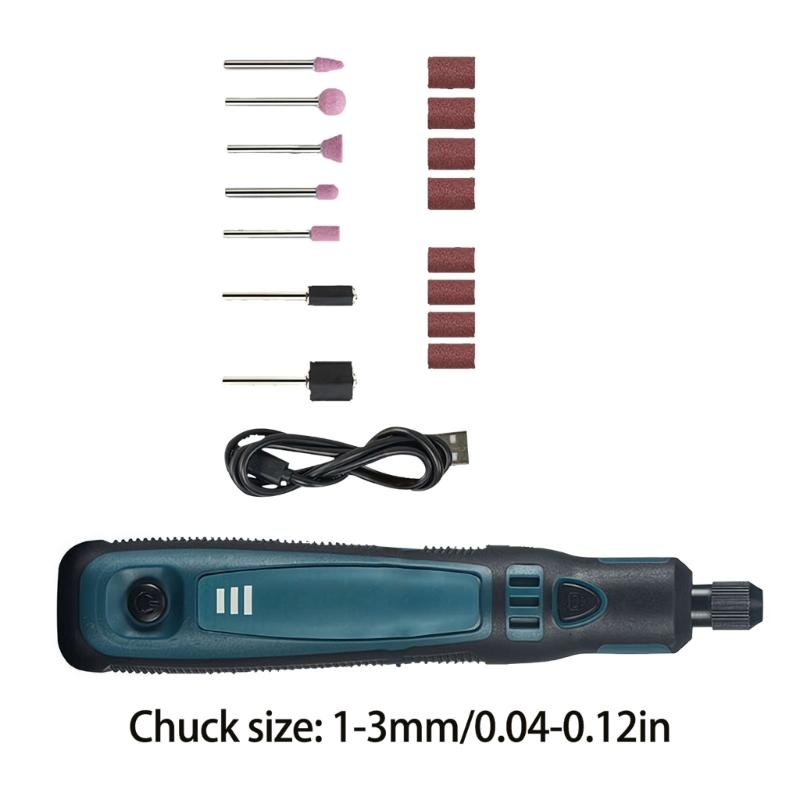 Miniature Wireless Electric Grinding Pen Machine for Crafting on Various Materials Including Jade Carving Drill Metals