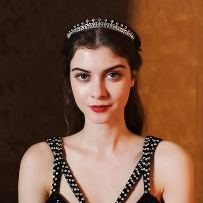 Western-style Wedding Headwear New Baroque Rhinestone Alloy Crown Photography Photo Accessories Bridal Crown