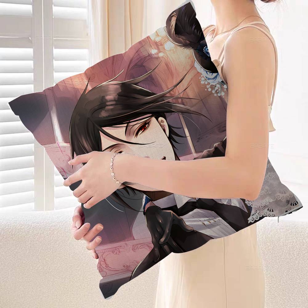 Anime Black Buutler Cushion Cover Car Throw Pillow Case For Sofa Car Christmas Gift Xcm Xcm