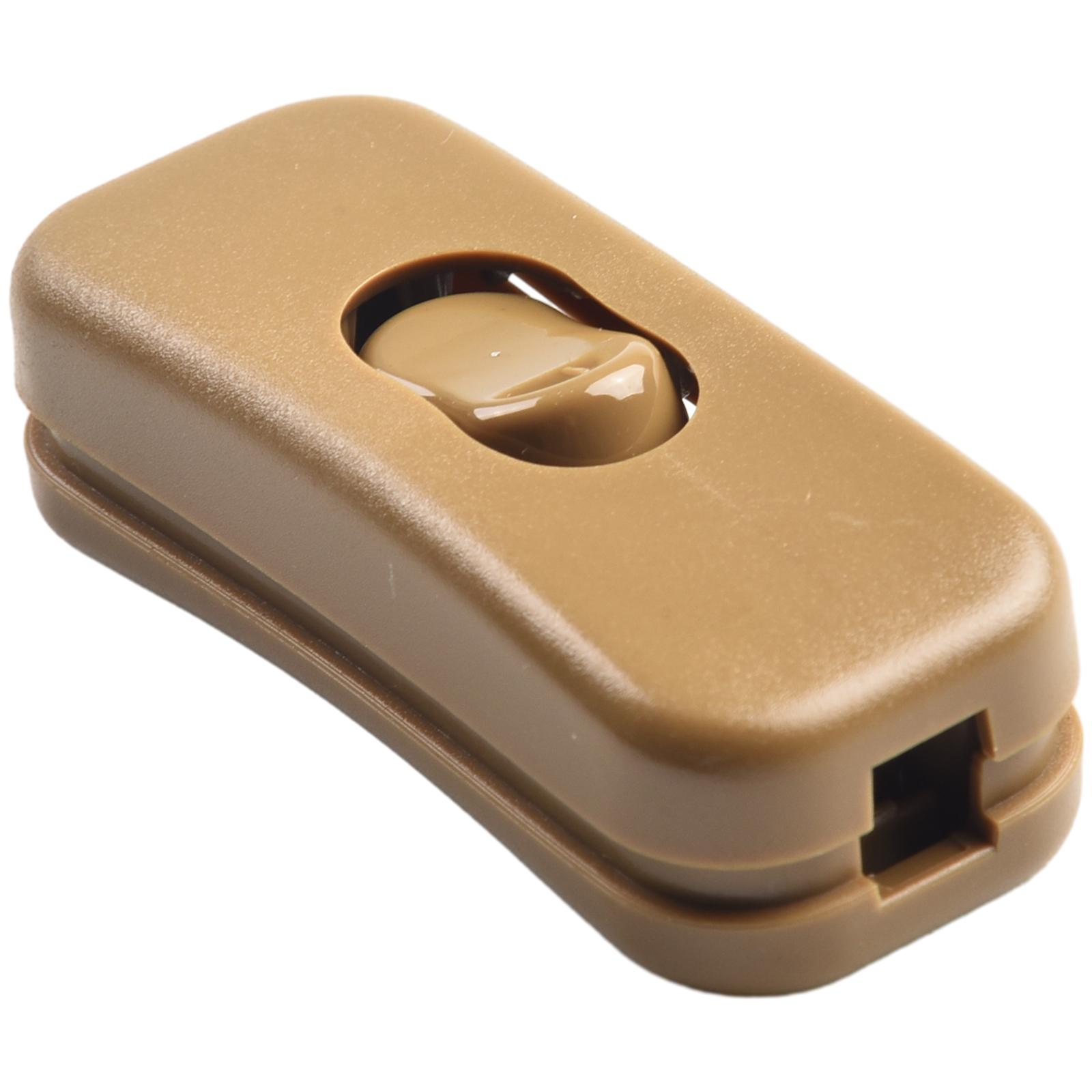

In Line Cord Switch Rocker Switch On/Off Lamp Control 303 Push Button Switch For Desk Lamp Floor Lamp золотистий