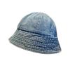Women's bucket hat, Korean style, trendy and versatile, Japanese style, summer thin washable denim sun protection hat