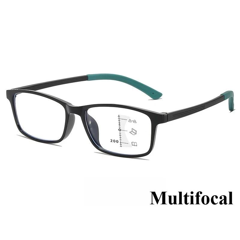Ultra-Light  Multifocal Presbyopia Glasses Classic Square Frame Anti-Blue Light Presbyopia Glasses Sports Non-Slip Glasses