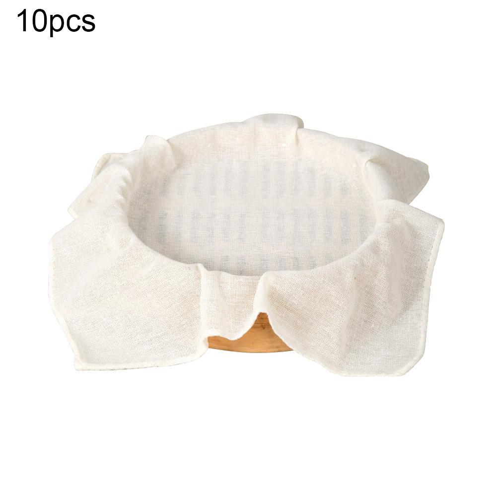 10Pcs Cotton Steamer Cloth Reusable Cheese Cloth Non-Stick Unbleached Cotton Strainer for Cooking Baking Juicing