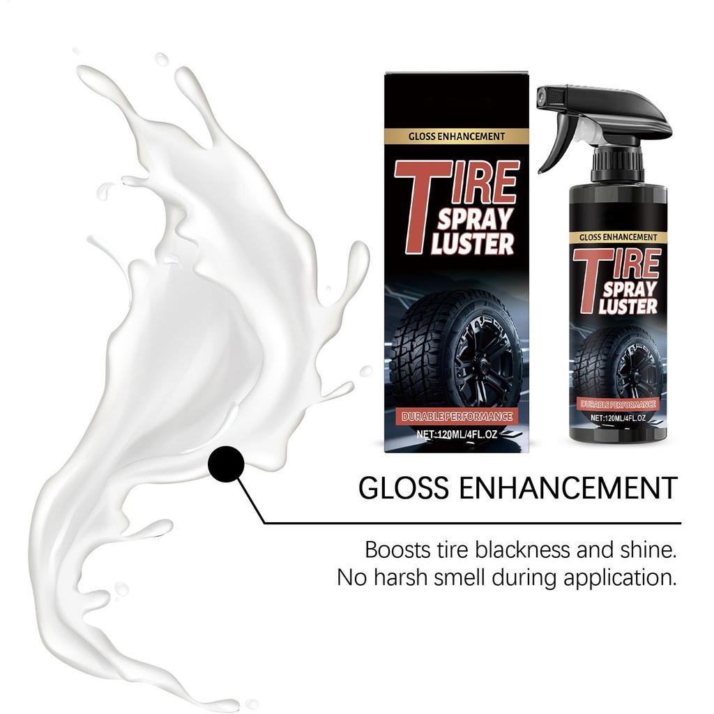 Tire Dressing Spray 120ml Rim Restorer Agent Tire Detailing Spray For RV Urban Offroad Home Car Vehicle Automotive Outdoor