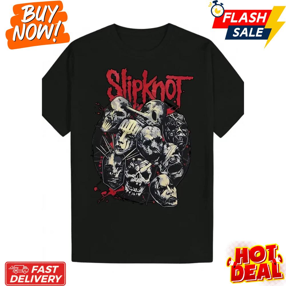 Slipknot Inspired TShirt Fan Made Men s Black Graphic Skull Casual Polyester Tee Unisex T-Shirt XXL