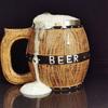 Stainless Steel Beer Mug  Wood Barrel Design Steins
